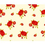 Papel de Parede Floral Rosa Vermelha 3,00 X 0,60