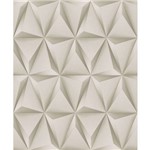 Papel de Parede Importado Vinílico Lavável 3D Geométrico Marfim Elegante Sala Quarto