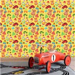 Papel de Parede Infantil Auto Adesivo Lavável Boy Car