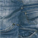 Papel de Parede Non Woven Coleção Tic Tac Liso Jeans Azul