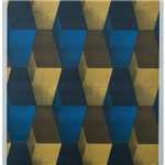 Papel de Parede Vinílico Importado Mosaico Azul e Amarelo