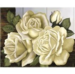 Papel Decoupage Arte Francesa Litoarte AFG-027 49,6X40,2cm Rosas Brancas