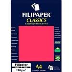Papel Filicolor A4 180g com 50 Folhas Pink Filipaper Filiperson
