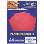 Papel Metalizado A4 Vermelho 150g Off Paper 15 Folhas 1025275