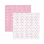 Papel Scrapbook Básico Rosa Bebê Fundo Branco Estrelas Kfsb404 - Toke e Crie By Ivana Madi