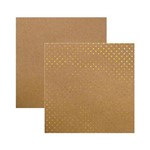 Papel Scrapbook DF - SDF611 - Metalizada Estrelas Dourada