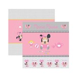 Papel Scrapbook DF SDFD022 Baby Minnie 1 Cenário e Bandeirolas