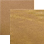 Papel Scrapbook Marroquino Dourado e Kraft Sdf612 - Toke e Crie
