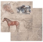 Papel Scrapbook OPA 30,5x30,5 OPADECOR 2793 Animal Cavalos 1