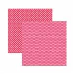 Papel Scrapbook Toke e Crie 30,5x30,5 KFSB549 Pink Xadrez