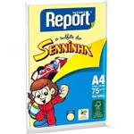 Papel Sulfite Senninha A4 75g 100 Folhas Amarelo - Report