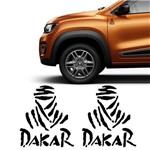 Par de Adesivos Dakar Rally Trilha Emblema Decorativo Carro
