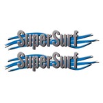 Par de Adesivos Super Surf Saveiro Parati Gol 03/08 Cinza