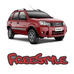 Par de Emblemas Adesivo Freestyle Ford Ecosport Vermelho