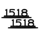 Par Letreiro Emblema Mercedes 1518 de Metal - Preto