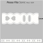 Passa Fita Sonic Branco 1,4cm X 10m Mod. 1009 ( 75% Poliéster 25% Algodão)