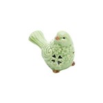 Pássaro Decorativo 9,5 X 6,5 Cm de Cerâmica Verde Tree Lyor - L4181