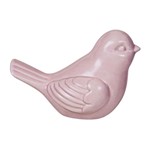 Pássaro Decorativo de Cerâmica Rosa 9cm 9516 Mart