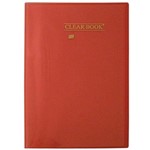 Pasta Catálogo 20 Sacos Plásticos Oficio Clear Book YES - Vermelha