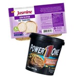 Pasta de Amendoim Integral Tradicional 1Kg - Power One + Pão Sem Glúten TRADICIONAL 350g - Jasmine