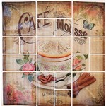 Pastilha Adesiva Resinada Mousse Café Vintage