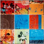 Pastilha de Vidro (30x30cm) Disney-25 Mickey Vintage Amarelo - Colortil