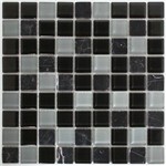 Pastilha Vidro Mix Mosaic Black 3,0x3,0