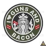 Patch Bordado I Love Guns And Bacon COM VELCRO EAGLE PATCHES