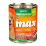 Patê para Cães Max Adultos Sabor Carne e Vegetais Lata 280g