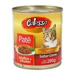 Patê para Gatos Colosso Premium Adultos e Filhotes Sabor Carne Lata com 280g