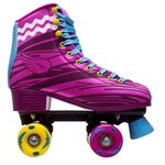 Patins Rosa Roller Skate 4 Rodas N°33 Hondar 7 Rolamentos
