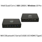 PC BOX 3green Intel Quad Core 4GB SSD 128GB Windows 10 Pro Wifi Bluetooth Serial HDMI