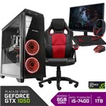 PC Gamer Completo Neologic NLI80956 Intel I5-7400 8GB (GeForce GTX 1050 2GB)1TB + Cadeira Gamer Red