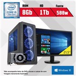 PC Gamer + Monitor 21,5'' Intel Core I5 7ª Ger 8GB HD 1TB GTX 1050 Windows 10 SL CertoX BRAVE 5005