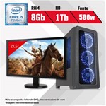 PC Gamer + Monitor 21,5'' Intel Core I5 7ª Geração 8GB HD 1TB CertoX BRAVE 5002