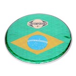 Pele de Pandeiro Contemporânea 48p Nylon 12” - Bandeira do Brasil