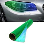 Película Adesivo Camaleão Verde Lanterna Farol 2m X 30cm Uso Universal Carros Motos Barcos Jet Skis