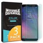 Película Ringke Invisible Defender Glass - Vidro Temperado Pack 3x - para Samsung Galaxy A6 Plus 2018