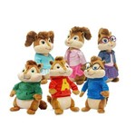 Pelucia Alvin e os Esquilos - Coleção Completa C/6 Bbr Toys