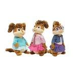 Pelucia Alvin e os Esquilos - Trio Feminino Bbr Toys