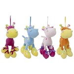 Pelúcia Girafa Colorida em 4 Cores (Rosa, Pink, Coral e Azul) - Bbr Toys
