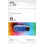 Pen Drive 8 Gb Colors Edition Multilaser Azul