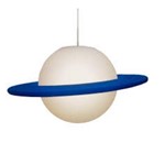 Pendente Luminária Infantil Planeta Saturno Anel Azul