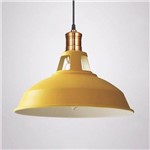 Pendente Retro Industrial Amarela Loft Luminária Vintage Lustre Design Edison LM1767