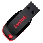 Pendrive Sandisk Cruzer Blade de 32gb - Preto/vermelho