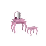 Penteadeira Espelho Dubai com Banqueta - Rosa - Moveis Luapa