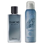 Perfume Diamond Black - para Eles + Desodorante Antitranspirante Diamond Man Be Emotion
