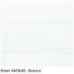 Persiana Rolo Double Vision - 1,60 X 1,60m - Tecido Translúcido Cor Branco com Bandô Branco - Persianet