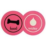 Pet Food Water Tapete/comedouro Fucsia Multicor