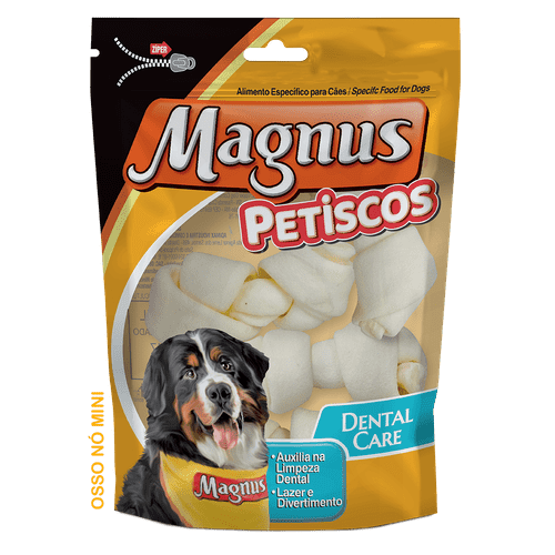 Petisco Magnus Dental Care Osso Nó Mini para Cães 4 Unidades